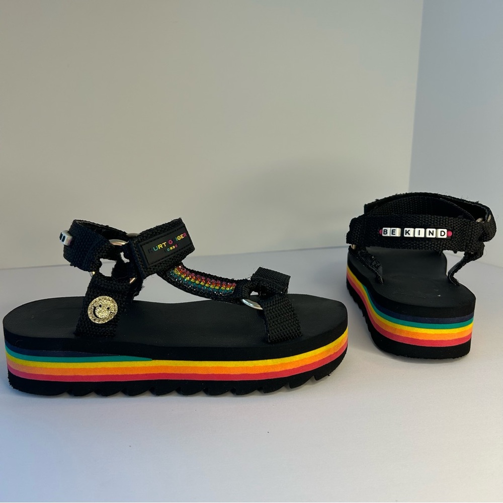 Kurt Geiger Girl’s Size 2 Mini Olivia Rainbow Platform Sandal